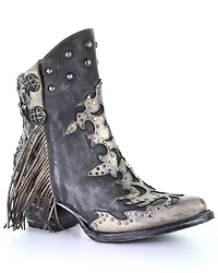 Corral Women's Metallic Overlay Fashion Booties - Round Toe