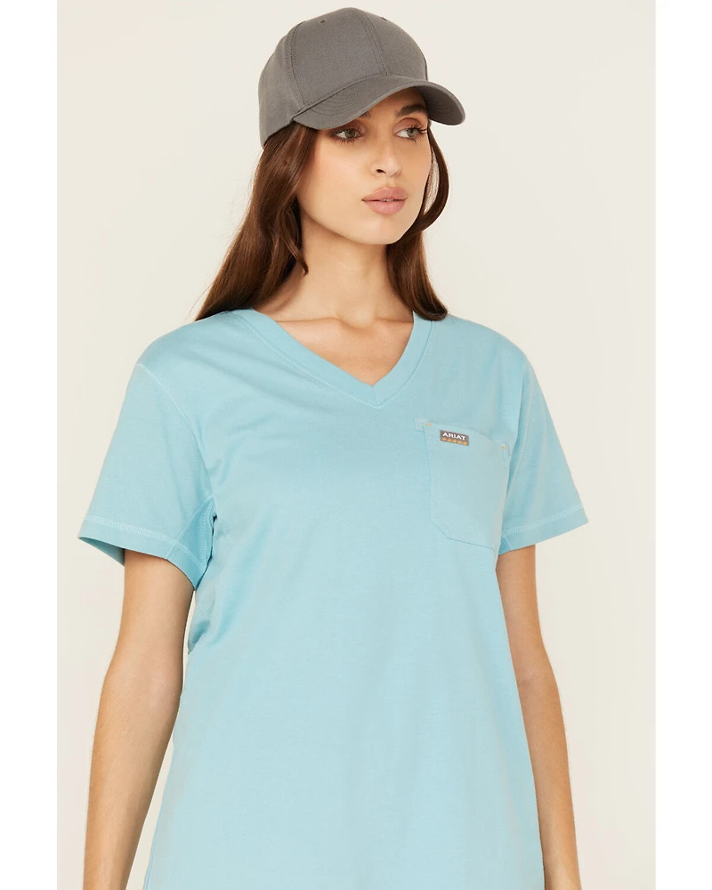 Ariat Women's Rebar Workman Rose Short Sleeve Graphic Work Tee