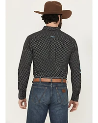 Ariat Men's Team Abel Geo Print Long Sleeve Button-Down Western Shirt