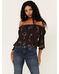 Shyanne Women's Paisley Print Off-Shoulder Top