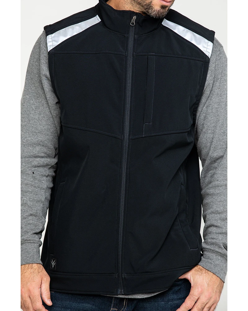 Hawx Men's Reflective Softshell Moto Work Vest