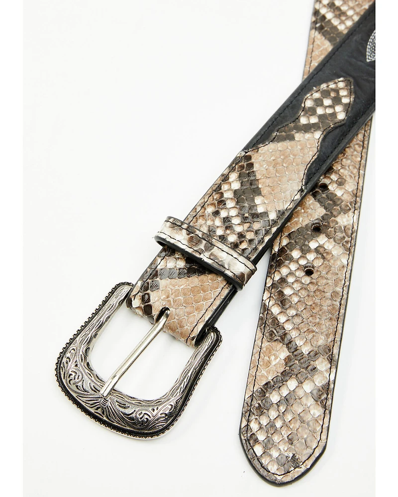 Cody James Men's Exotic Python Belly Billet Belt