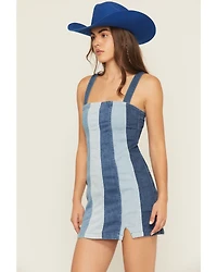 Show Me Your Mumu Women's Coronado Sleeveless Corset Denim Mini Dress