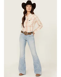 Ariat Women's Jimena Light Wash Perfect Rise Flare Stretch Denim Jeans