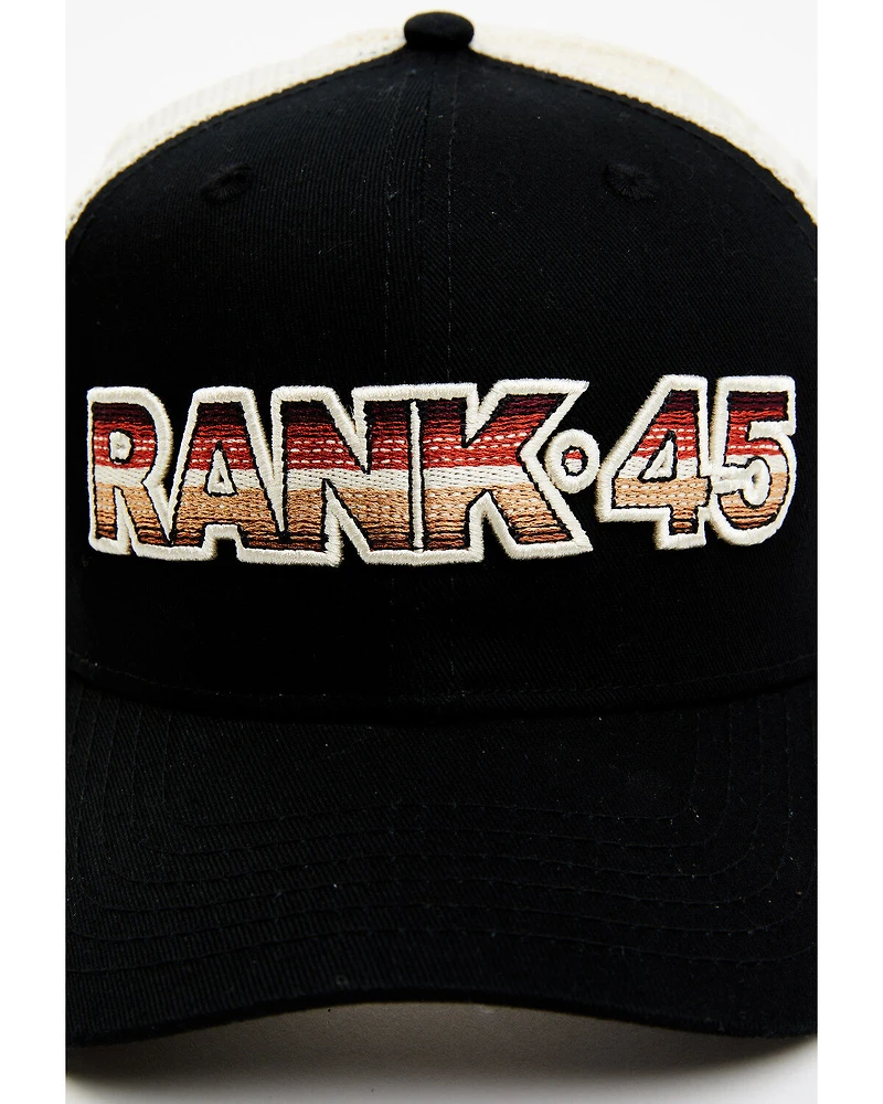 RANK 45® Men's Serape Logo Mesh-Back Baseball Cap