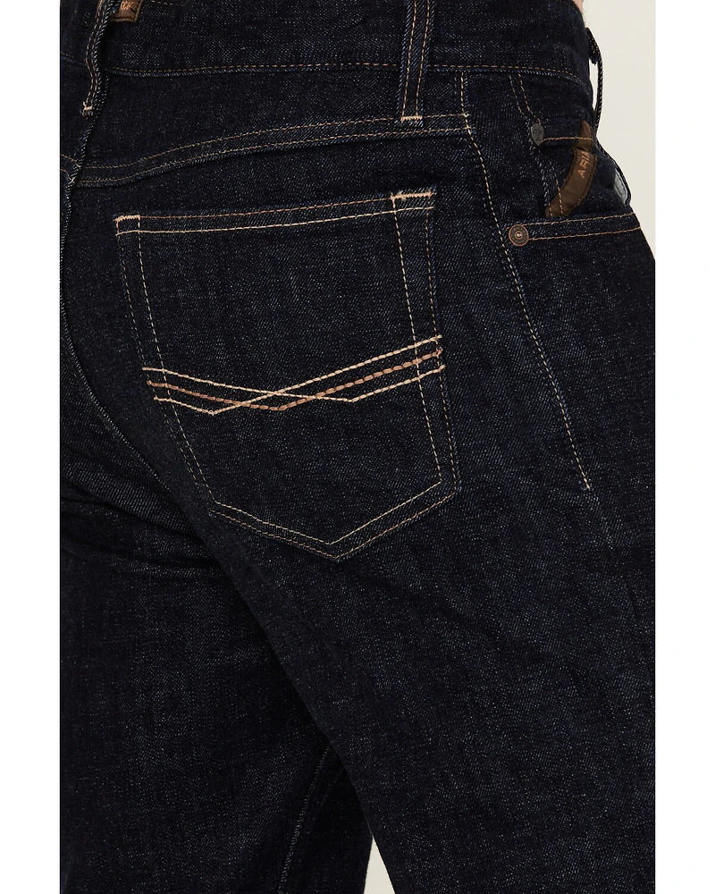 Ariat Men's M1 Abraded Rinse Stackable Slim Straight Stretch Denim Jeans