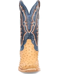 Dan Post Men's Brady Exotic Full-Quill Ostrich Tall Western Boots - Broad Square Toe