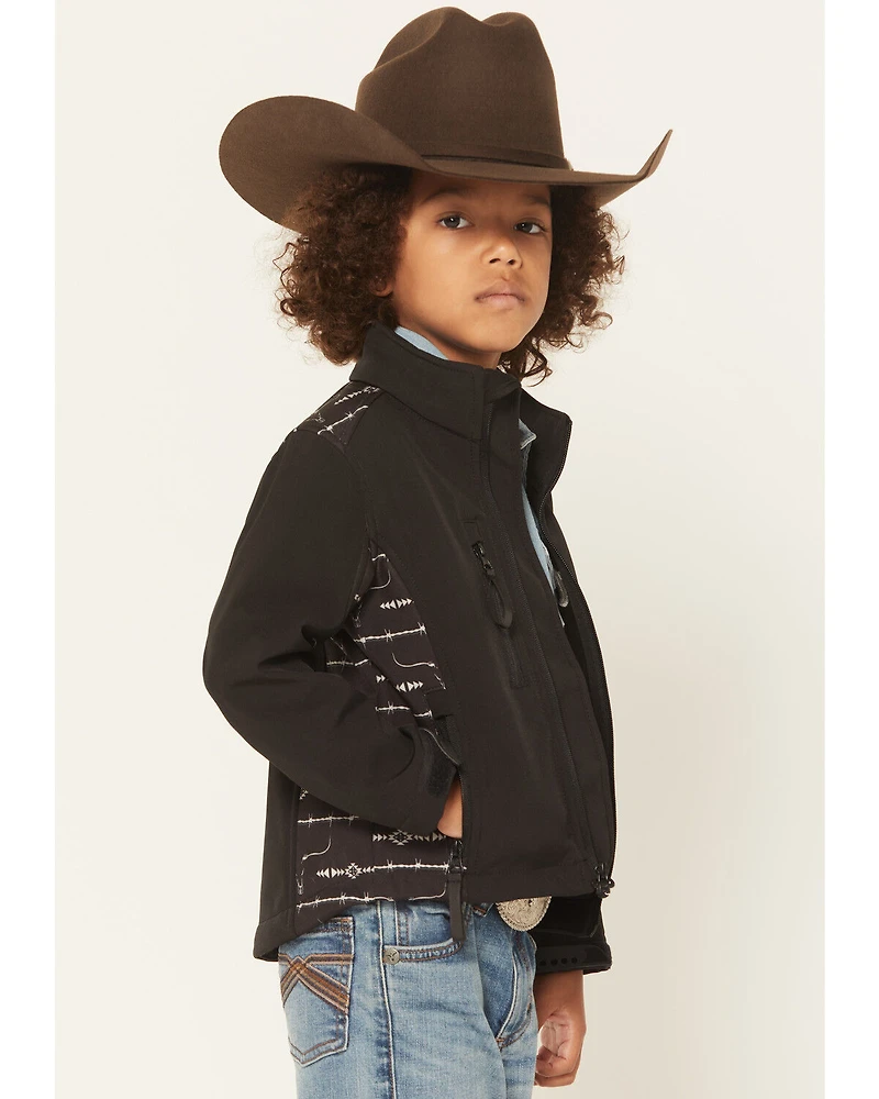 Cowboy Hardware Boys' Ghost Southwestern Print Softshell Jacket
