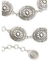 Shyanne Women's Oval Concho Chain Belt