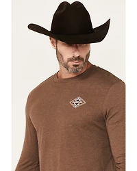 RANK 45® Men's Dusty Arena Southwestern Logo Long Sleeve Graphic T-Shirt