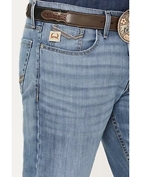 Cinch Men's Grant Medium Wash Relaxed Bootcut Performance Stretch Denim Jeans