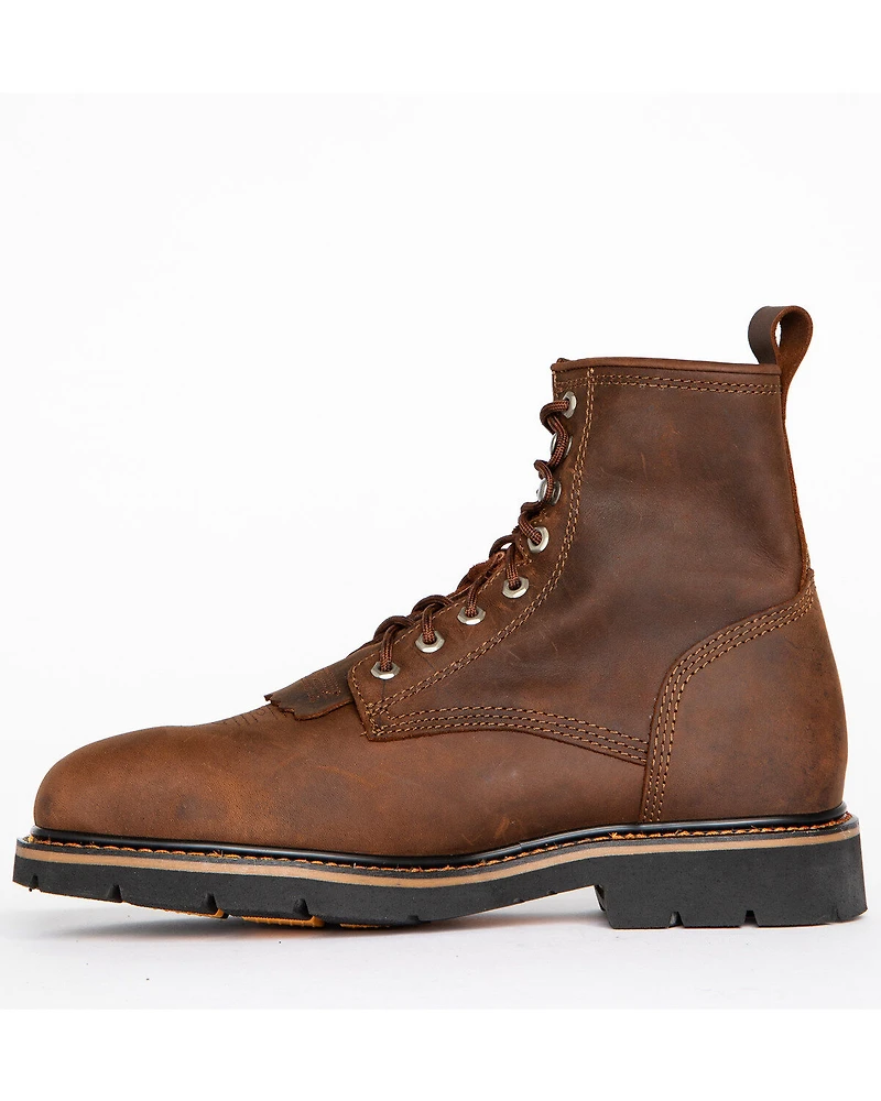Cody James Men's 8" Mustang Lace-Up Kiltie Work Boots - Composite Toe