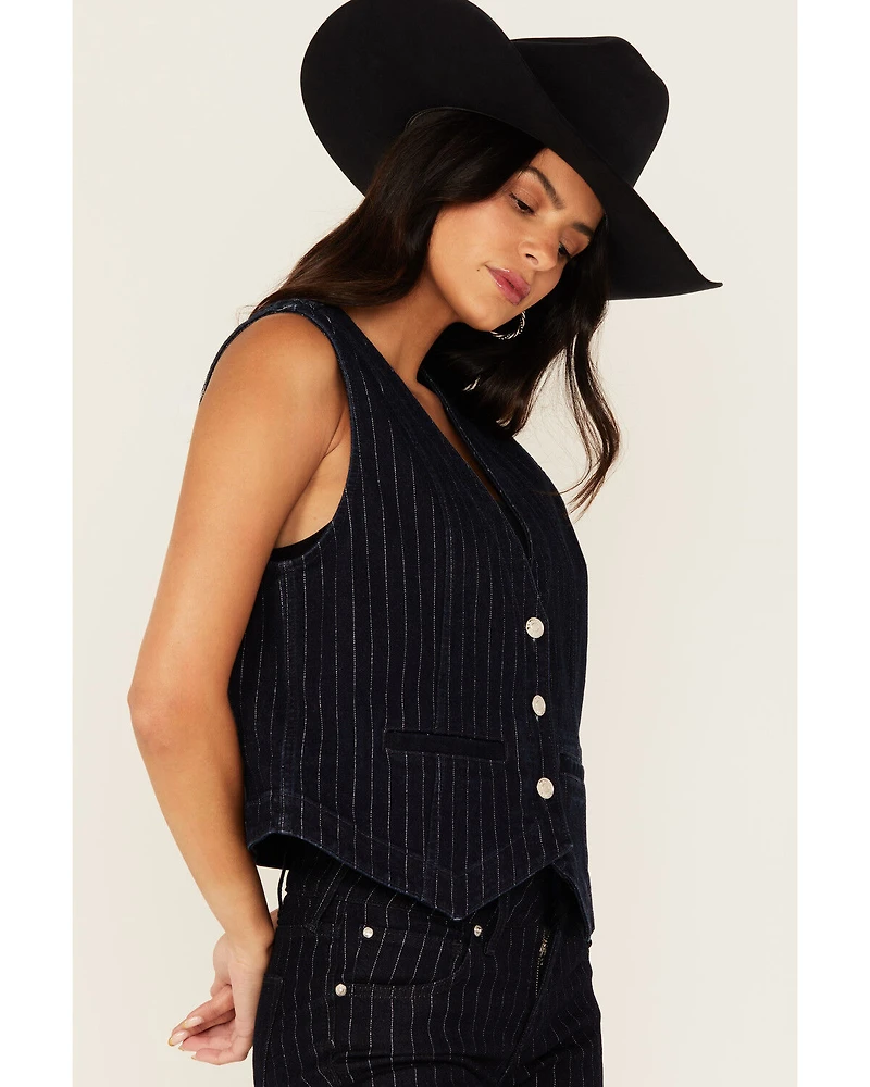 Ariat Women's Denim Lurex Striped Vest