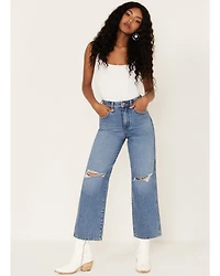 Wrangler Women's Medium Wash High Rise Relaxed Mom Jeans