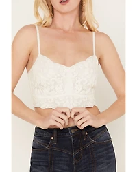 Shyanne Women's Mesh Embroidered Bandeau Tank Top