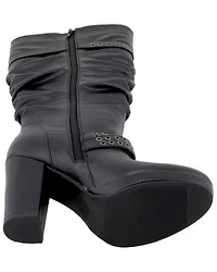 Milwaukee Leather Women's Slouch Platform Boots - Round Toe