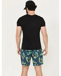 Cinch Men's Tractor Floral Print Stretch Board Shorts