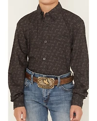 Cinch Boys' Paisley Print Button-Down Western Shirt