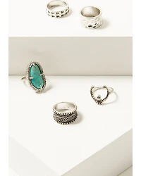 Shyanne Women's Americana Squash Blossom Ring Set