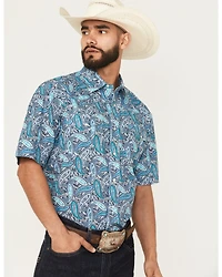 Roper Men's Amarillo Paisley Short Sleeve Pearl Snap Western Shirt