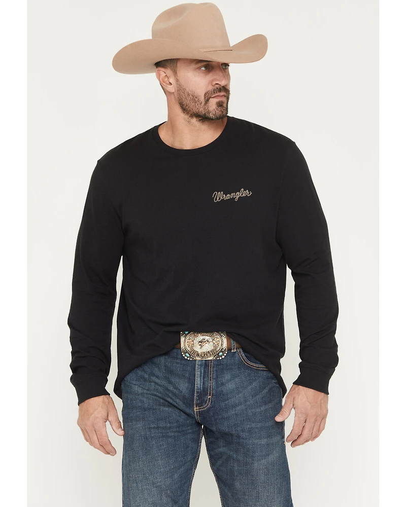 Wrangler Men's Boot Barn Exclusive Horseshoe Cowboy Long Sleeve Graphic T-Shirt