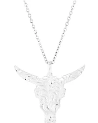 Montana Silversmiths Women's Chiseled Steer Head Turquoise Necklace
