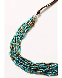 Shyanne Women's Wild Blossom Turquoise Multi Beaded Necklace