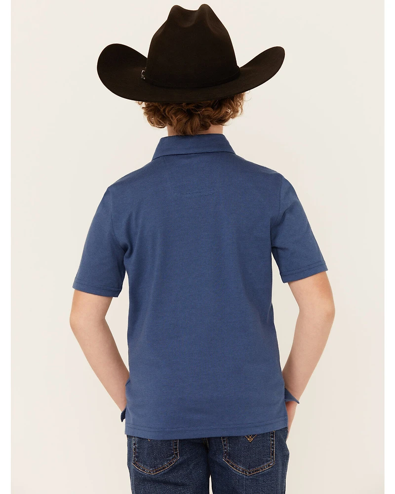 Rock & Roll Denim Boys' Short Sleeve Polo Shirt