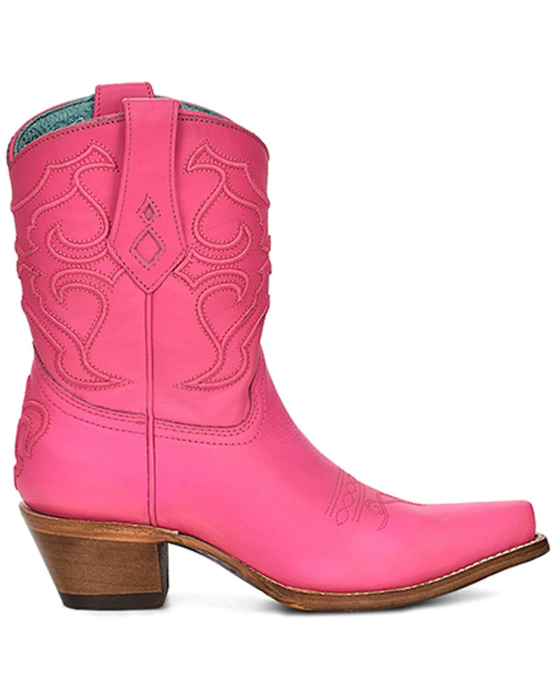 Corral Women's Embroidered Ankle Western Boots - Snip Toe
