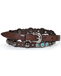 Shyanne® Women's Scallop & Stud Skinny Belt