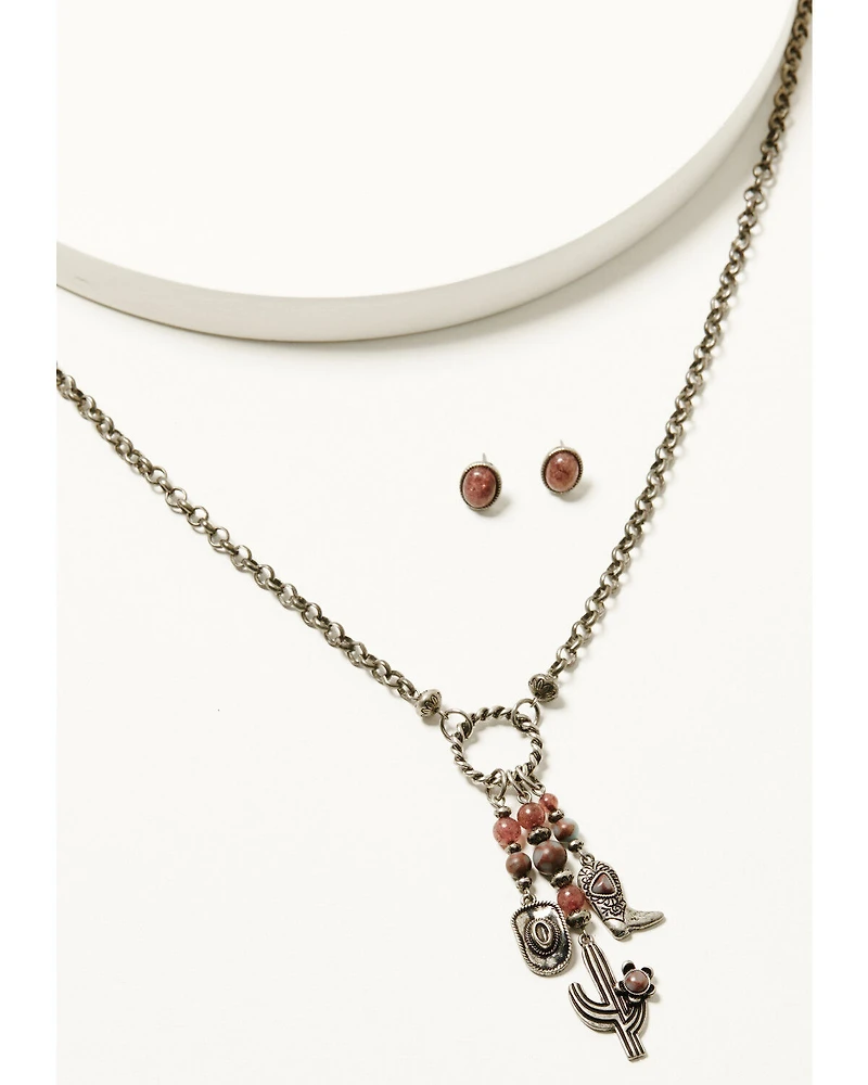 Shyanne Women's Strawberry Skies Jewelry Set - 2 Piece