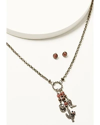 Shyanne Women's Strawberry Skies Jewelry Set - 2 Piece