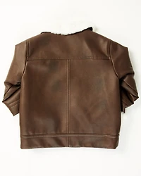 Urban Republic Toddler Girls' Sherpa Lined Moto Jacket
