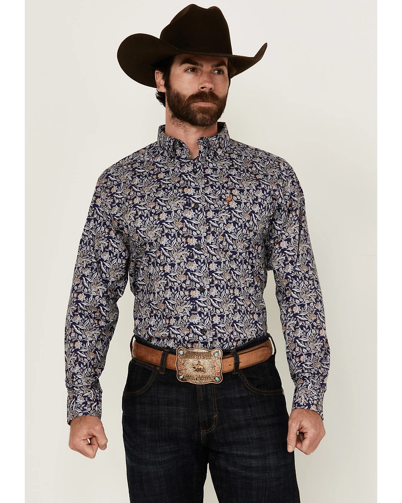 Ariat Men's Creighton Paisley Print Long Sleeve Button-Down Western Shirt