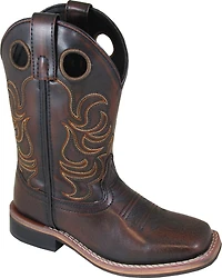 Smoky Mountain Boys' Chocolate Landry Pull On Boots - Square Toe