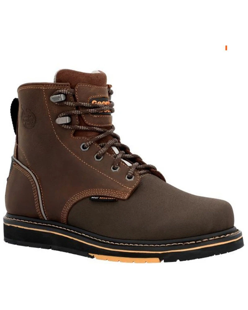 Georgia Boot Men's AMP LT Wedge 6" Lace-Up Work Boots - Composite Toe