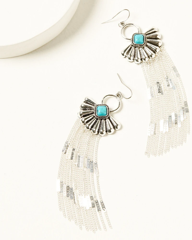 Shyanne Women's Scalloped Fringe Earrings