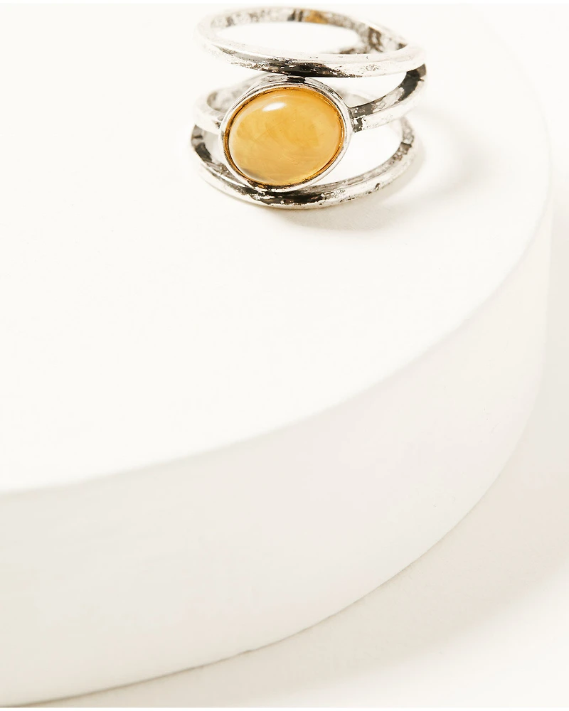 Shyanne Women's Natural Stone Ring Set - 4 Piece