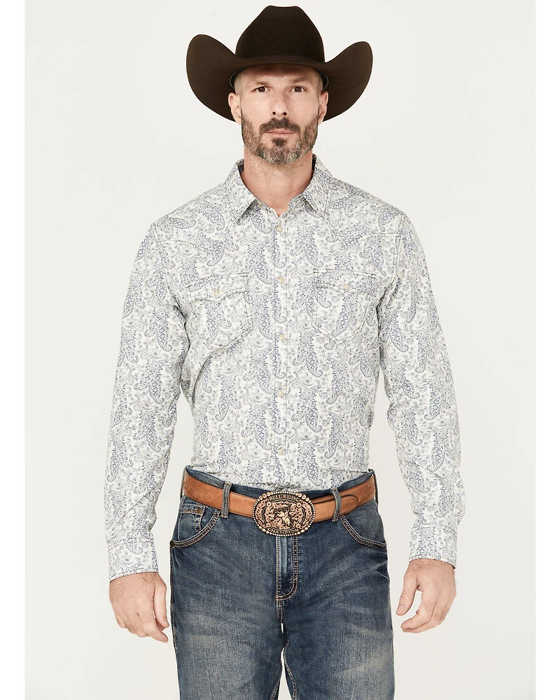 Cody James Men's Dagget Paisley Print Long Sleeve Snap Western Shirt