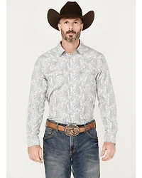 Cody James Men's Dagget Paisley Print Long Sleeve Snap Western Shirt