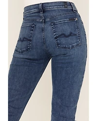 7 For All Mankind Mid Wash Josefina Formosa Cuffed Skinny Jeans