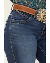 Wrangler Women's Q-Baby Dark Wash Mid Rise Bootcut Ultimate Riding Jeans