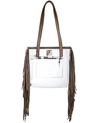 STS Ranchwear By Carroll Women's Clear Stadium Fringe Tote Bag