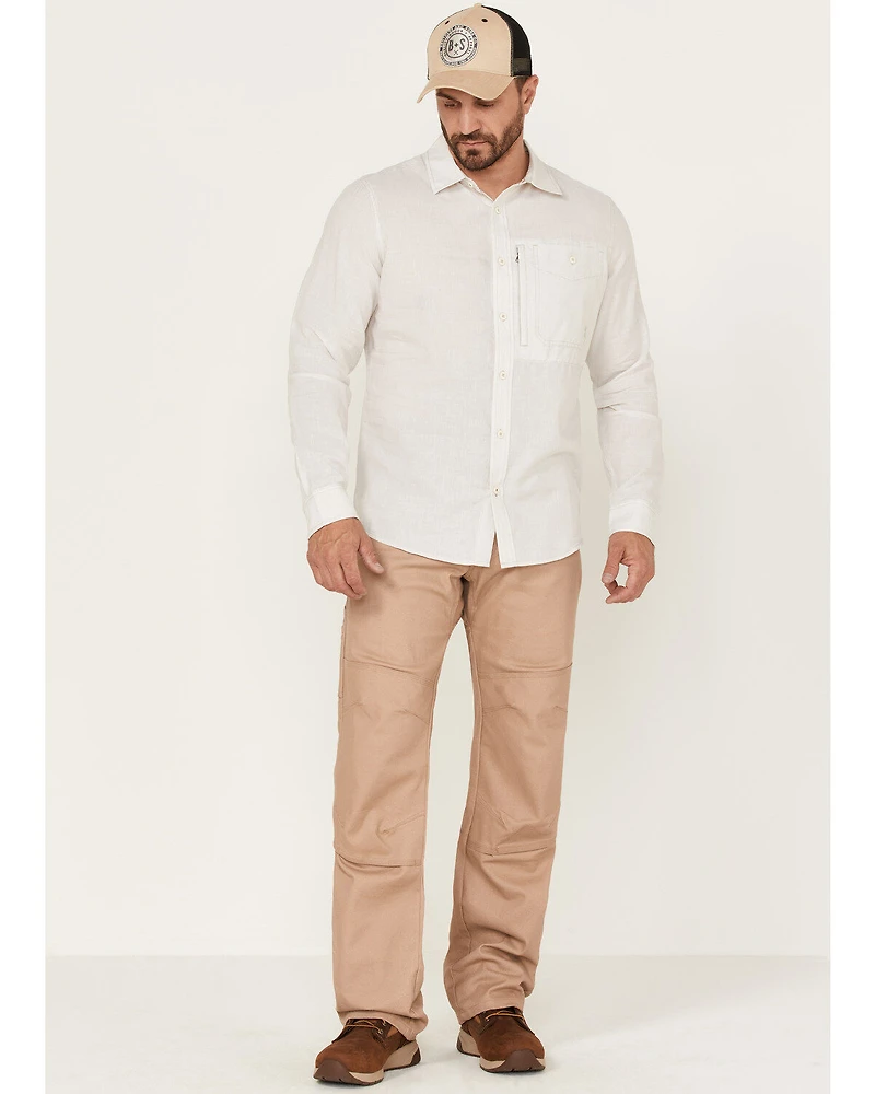 Brothers and Sons Men's Performance Solid Long Sleeve Button Down Western Shirt