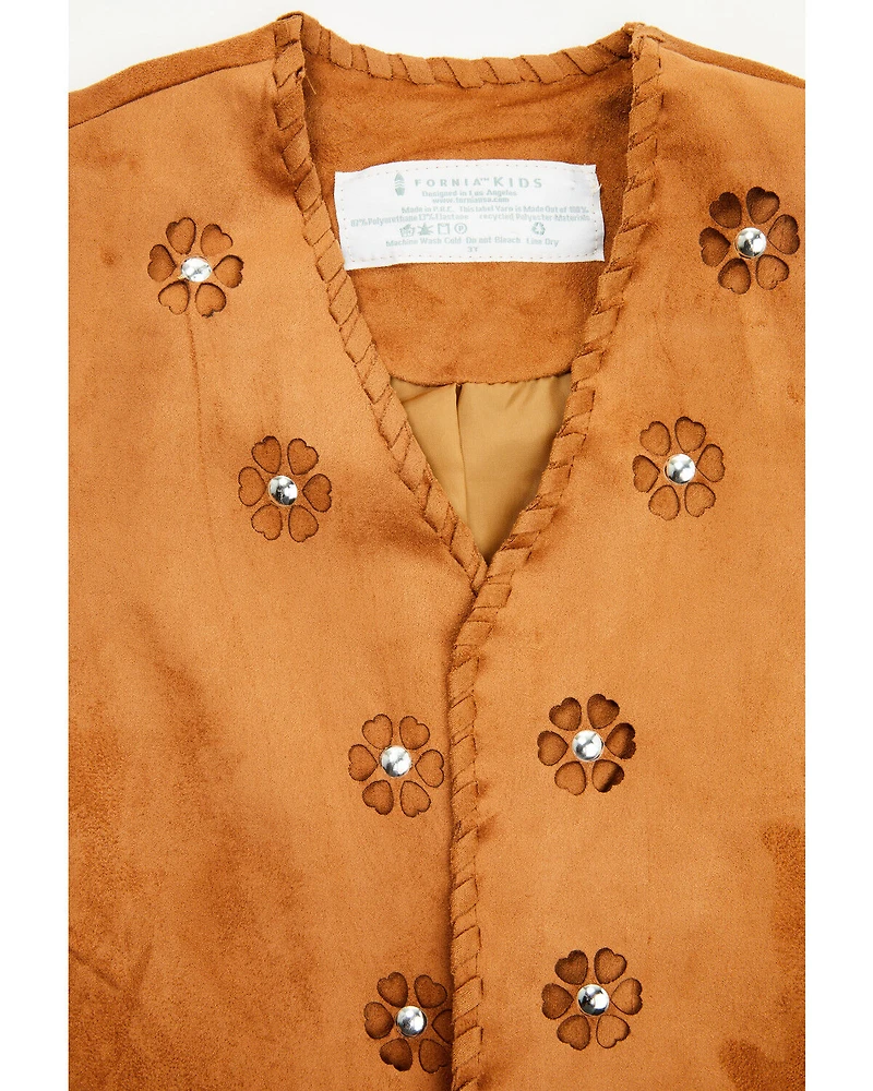 Fornia Toddler Girls' Studded Floral Vest