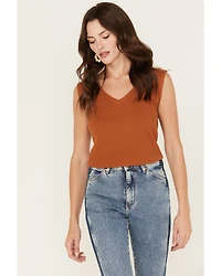 Cleo + Wolf Women's Ribbed V-Neck Tank