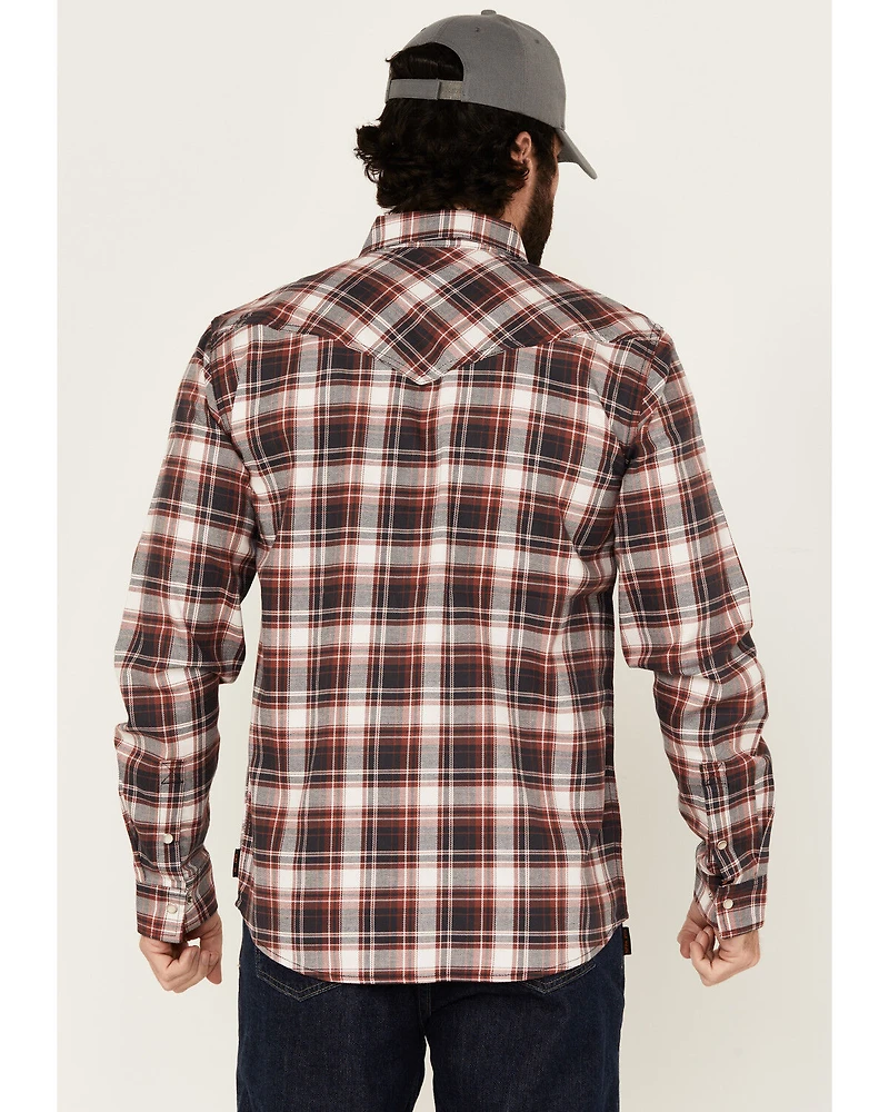 Cody James Men's FR Plaid Print Long Sleeve Snap Work Shirt