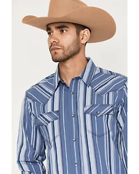 Moonshine Spirit Men's Bloom Striped Long Sleeve Snap Western Shirt