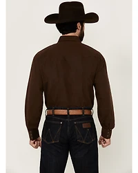 Roper Men's Amarillo Solid Long Sleeve Snap Western Shirt