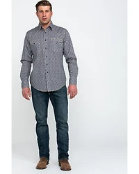 Tin Haul Men's Metal Logo Print Long Sleeve Western Shirt